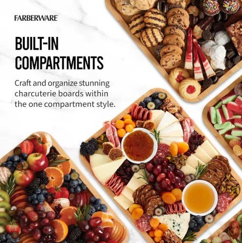 Luxe Bamboe Borrelplank – Kaas, Charcuterie, Tapas, Picknick & BBQ Borrelhapjes - inHype