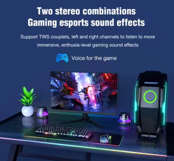 SX-M2 Bluetooth Mini Speaker – Magnetische Houder, RGB Licht, Compact, 5U Speeltijd, IPX4 - inHype